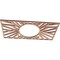 Ekena Millwork Hoover Wood Fretwork Pierced Ceiling Medallion, Cherry, 16"W x 8"H x 5 7/8"ID x 3/8"T CMWP16X08X0375HOCH - alternate 5